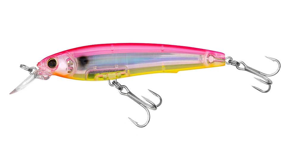 Yo-Zuri 3D Inshore Fingerling Suspending Lure, 100mm, 4in, Pink Silver Chartreuse, R1410 PSCL