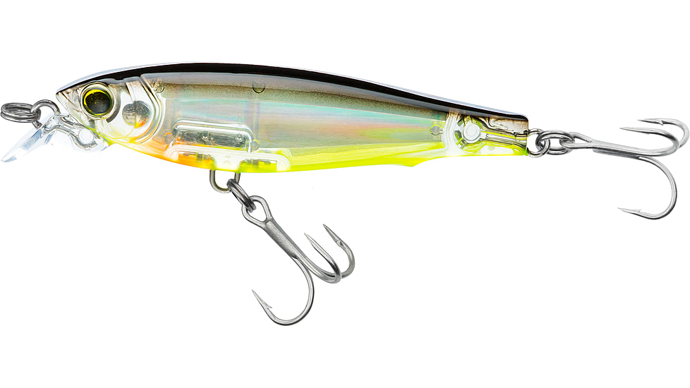 Yo-Zuri 3D Inshore Fingerling Suspending Lure, 70mm, 2-3/4in, Black Silver Chartreuse, R1409 BSCL