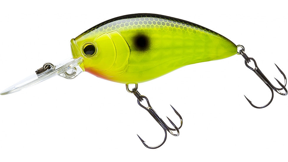 Yo-Zuri 3DR-X Crank Mid-Runner Lure, 50mm, Black Back Chartreuse, R1441 BLCL