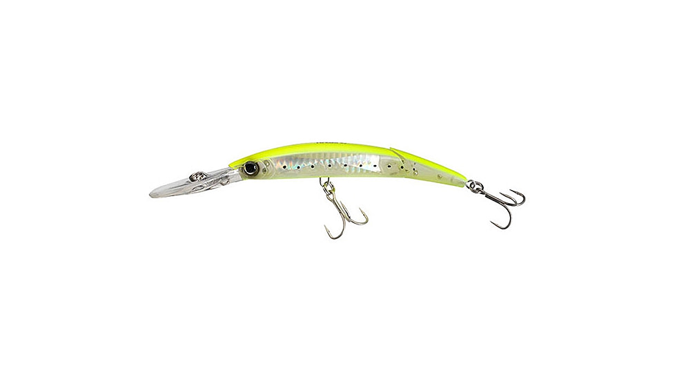 Yo-Zuri Crystal 3D Minnow Deep Diver Jointed Luge, 130mm, Chartreuse, F1155 GHCS