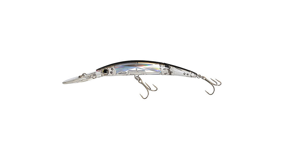 Yo-Zuri Crystal 3D Minnow Deep Diver Jointed Luge, 130mm, Silver/Black, F1155 C4