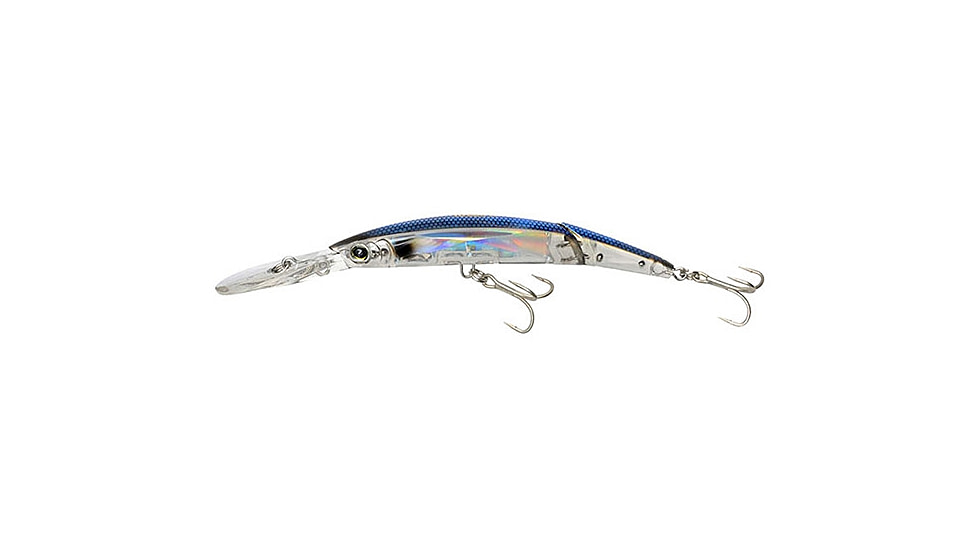 Yo-Zuri Crystal 3D Minnow Deep Diver Jointed Luge, 130mm, Silver/Blue, F1155 B