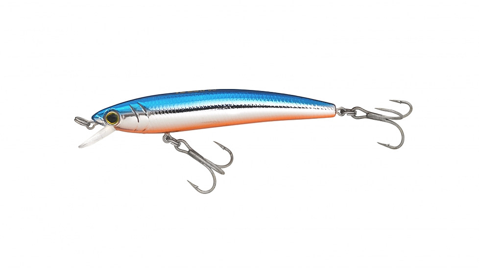 Yo-Zuri Pins Minnow Floating Lure, 90mm, Blue/Chrome, F1163 BT