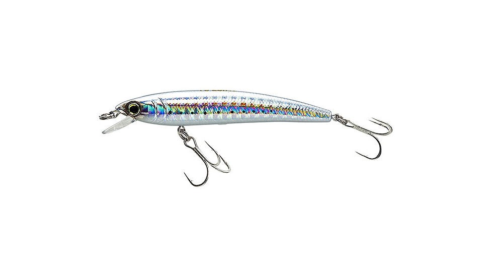 Yo-Zuri Pins Minnow Floating Lure, 90mm, Holographic Silver Minnow, F1163 HSR
