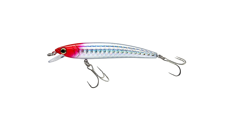 Yo-Zuri Pins Minnow Floating Lure, 70mm, Red Head, F1162 RH