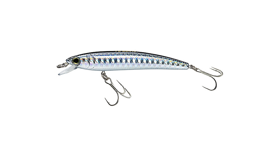 Yo-Zuri Pins Minnow Floating Lure, 90mm, Silver/Black, F1163 BL