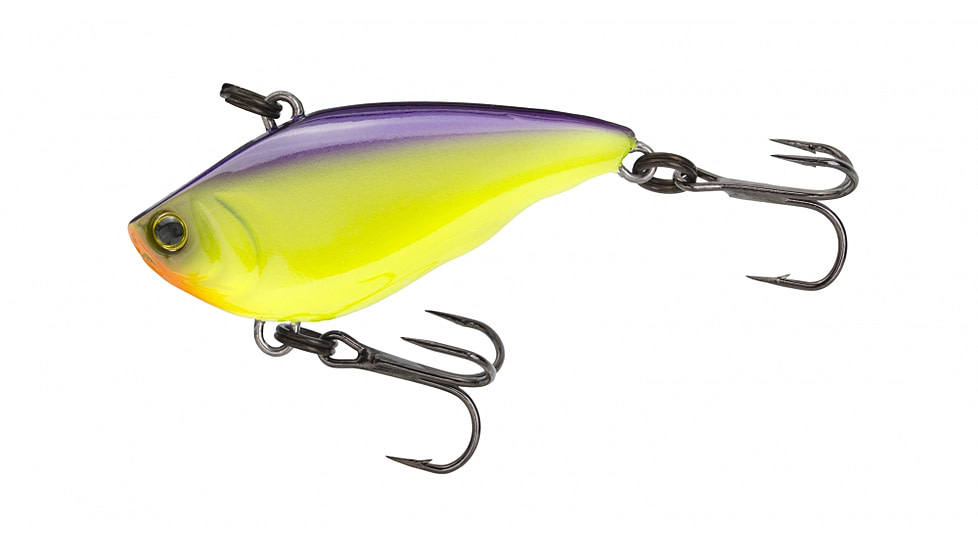 Yo-Zuri Rattln Vibe Mini Lure, 40mm, Purple Back Chartreuse, R1354 PUCL
