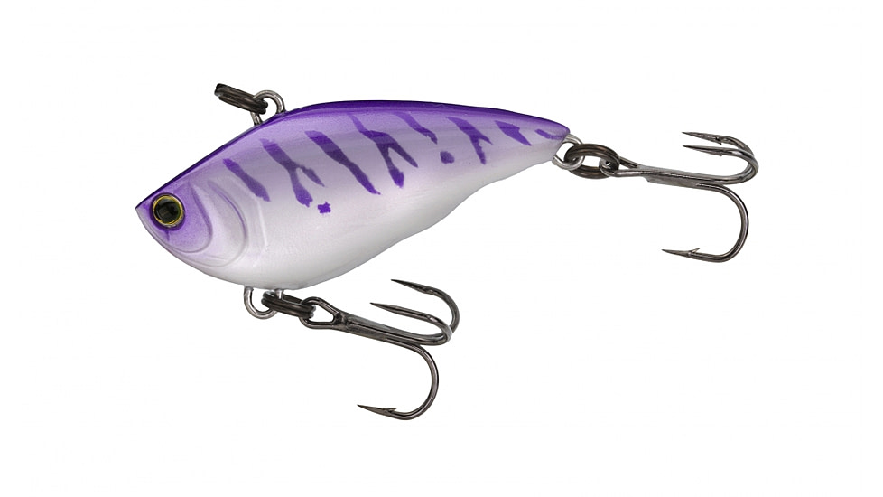 Yo-Zuri Rattln Vibe Mini Lure, 40mm, UV Purple Tiger, R1354 UPUT