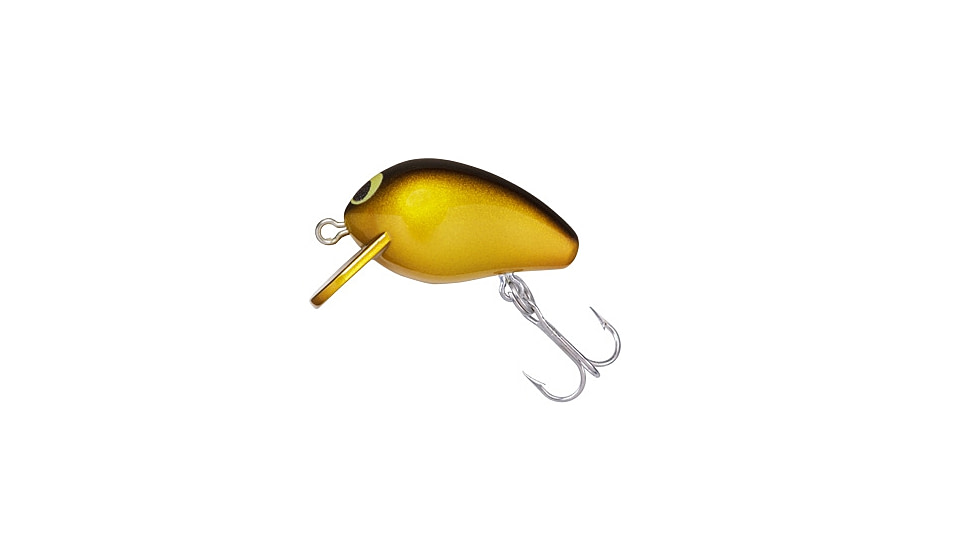 Yo-Zuri Snap Beans Sinking Crankbait 1/16oz, 1in, 1-2 Feet, 12 Hooks, Gold/Black, R1217GBL