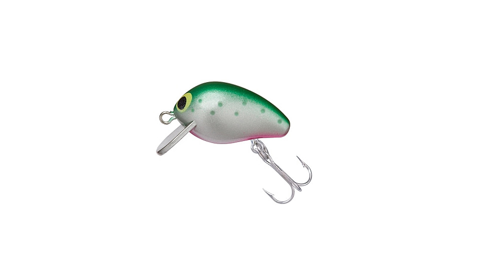 Yo-Zuri Snap Beans Sinking Crankbait 1/16oz, 1in, 1-2 Feet, 12 Hooks, Rainbow Trout, R1217RT