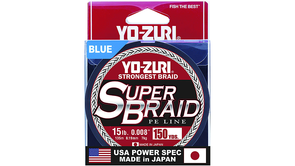 Yo-Zuri SuperBraid Line 15lb 150yd Blue Boxed, YZSB15LBBL150YD