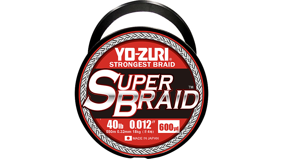Yo-Zuri SuperBraid Line 600 yd, 40 lb, White, YZ SB 40LB WH 600YD