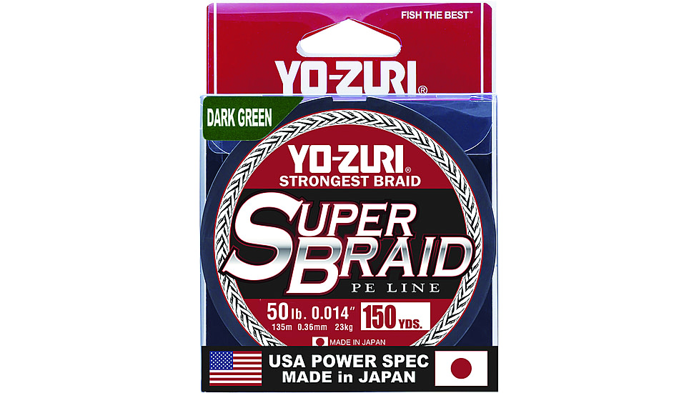 Yo-Zuri SuperBraid Line 50lb 150yd Green Boxed, YZSB50LBDG150YD
