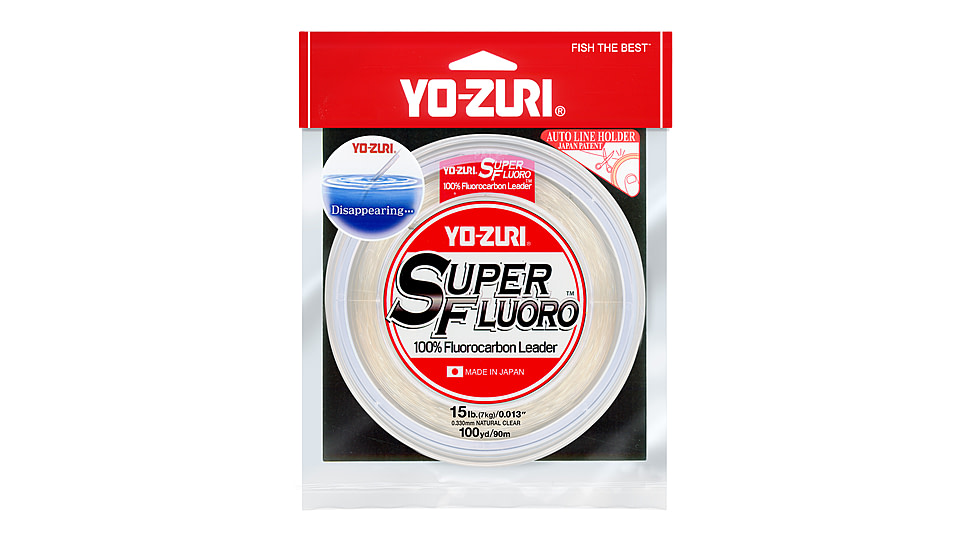 Yo-Zuri Superfluoro Fishing Line, 100yd, 15lb, Natural Clear, YZ SF 15LB NCL 100YD