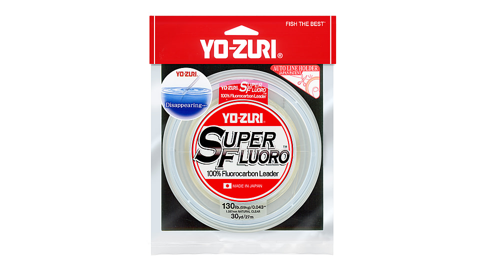 Yo-Zuri Superfluoro Fishing Line, 30yd, 130lb, Natural Clear, YZ SF 130LB NCL 30YD