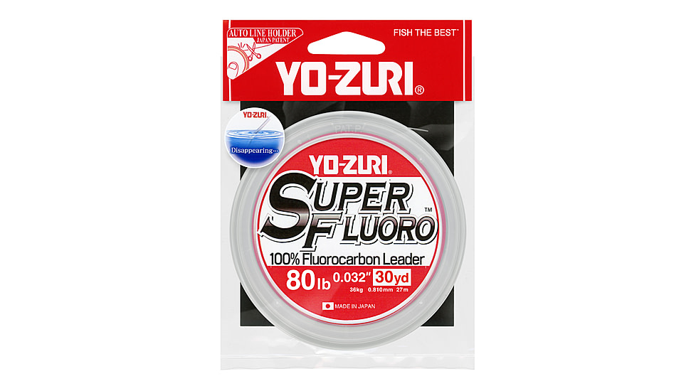Yo-Zuri Superfluoro Fishing Line, 30yd, 80lb, Natural Clear, YZ SF 80LB NCL 30YD