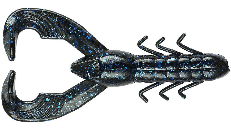 Yum Christie Craw Swim Bait, 30 Pack, 3.5in, Black/Blue Flake 30pk, YCW3BK21-30