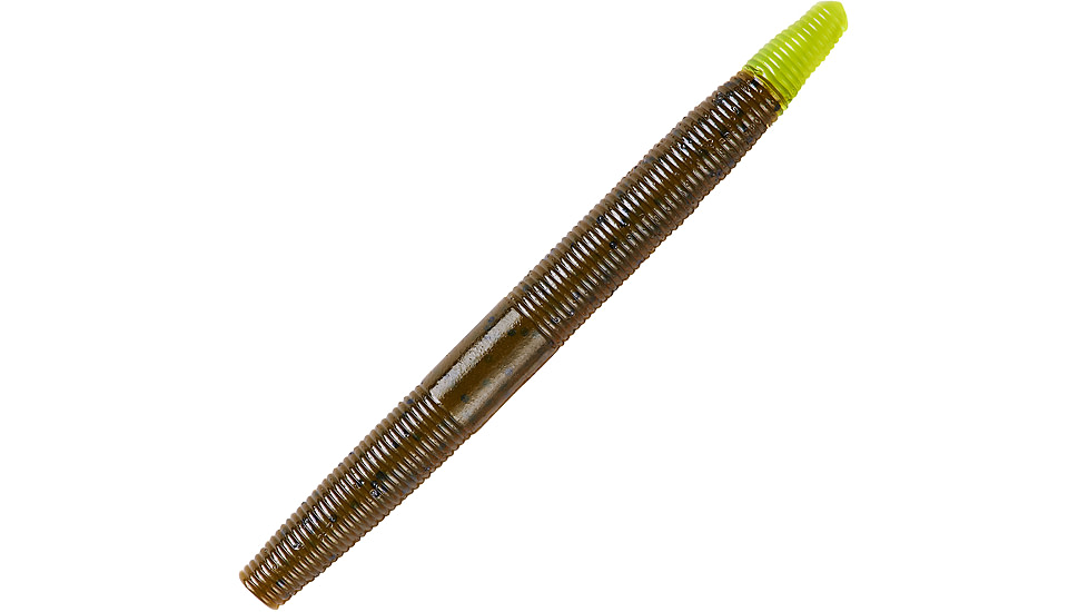 Yum Dinger Bulk Bait, 30 Pack, 4in, Green Pumpkin/Charteuse, YDG4BK59-30