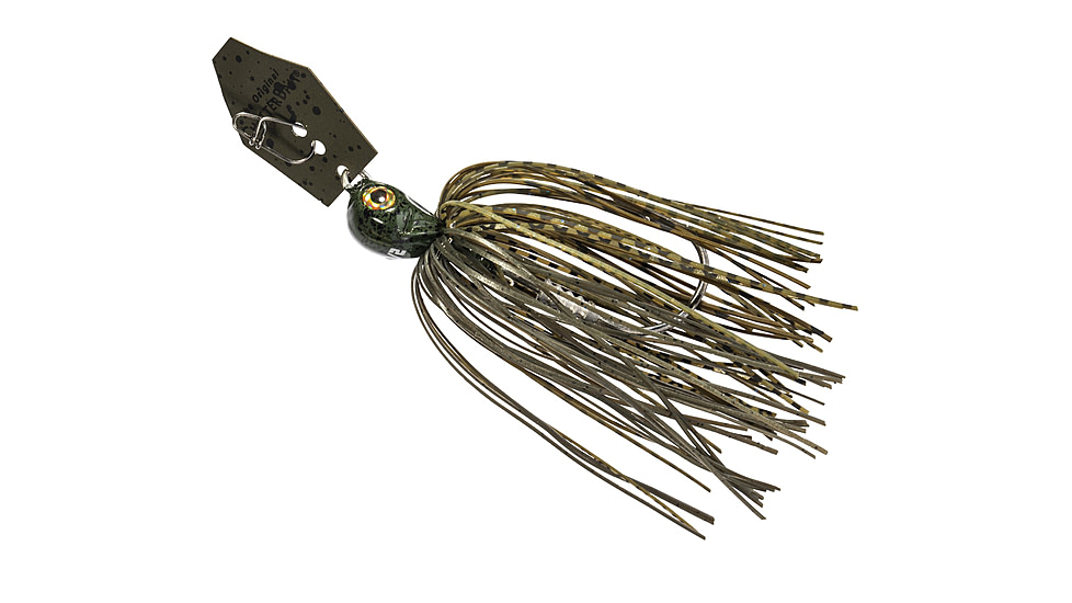 Z-man Chatterbait Elite Evo Bladed Jig, Green Pumpkin, 1/2oz, CBEV12-04