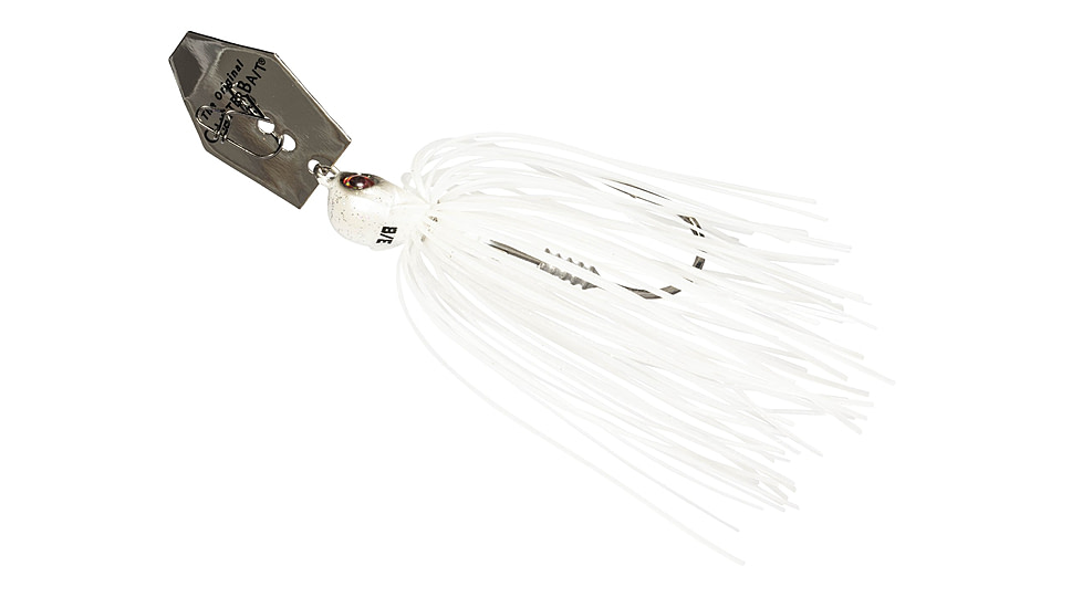 Z-man Chatterbait Elite Evo Bladed Jig, White, 3/8oz, CBEV38-01