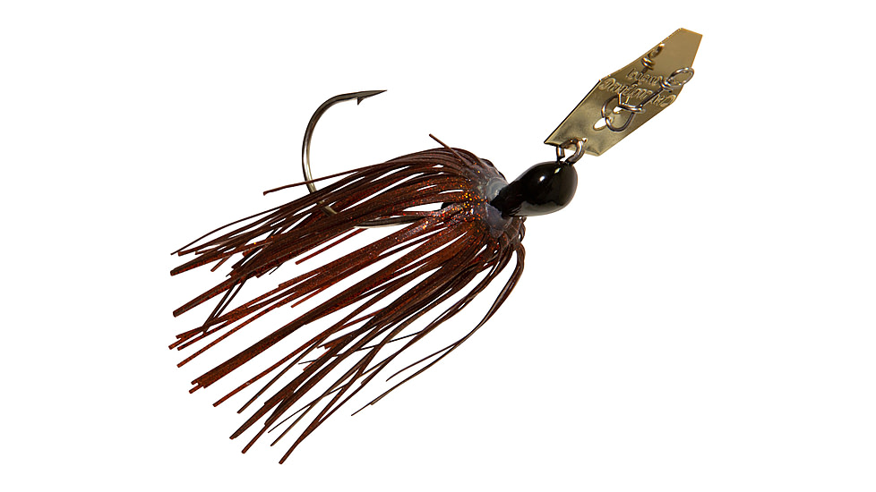 Z-man Original Chatterbait Bladed Swim Jig, 4 1/2in, 3/8oz, Brown/Black, CB38-12