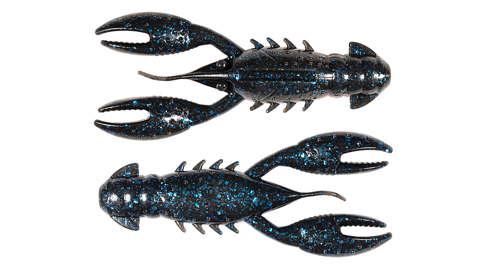 Z-man Pro Crawz Creature Bait, 3, 3.5in, Black-Blue, PRCR-02PK3