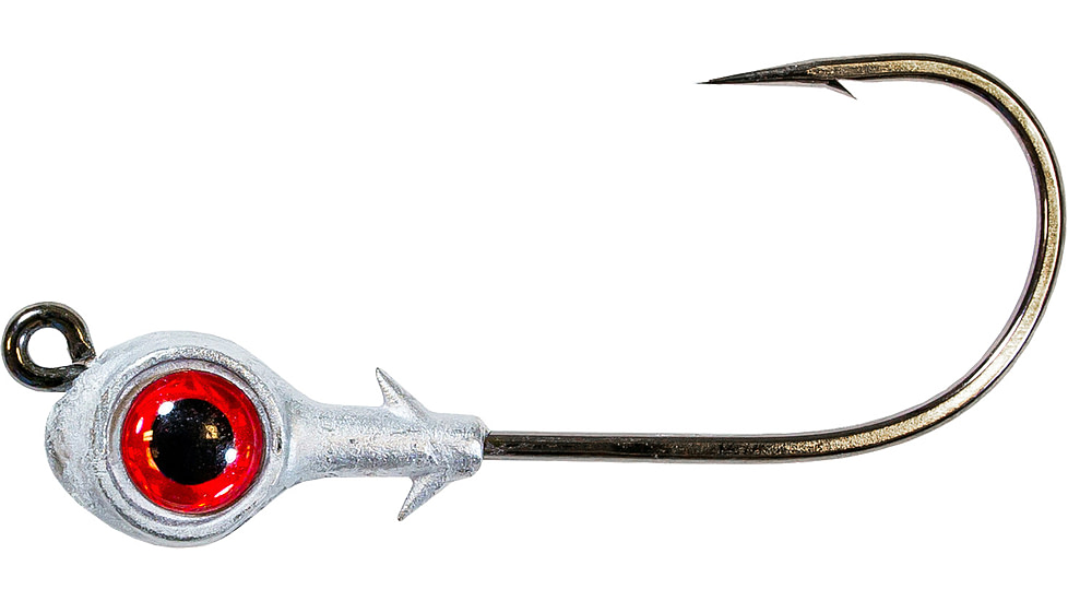 Z-man Redfish Eye Jigheads, Red, 1/8oz, 3 per Pack, REJH18-01PK3