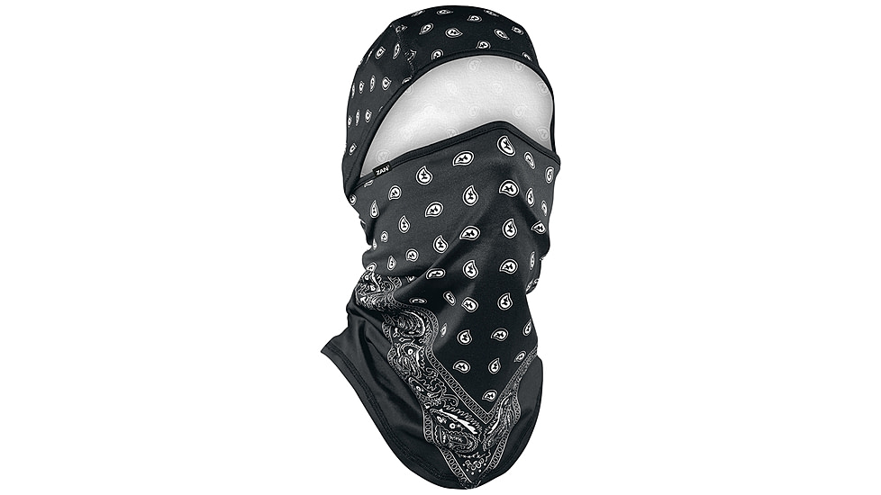 Zan Headgear Sportflex Series Balaclava - Men's, One Size, Black Paisley, WB4L101