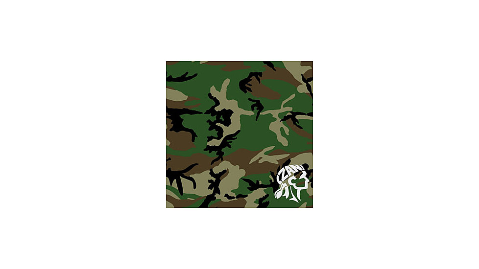 Zan Headgear Bandanna, Cotton, Woodland Camo B008