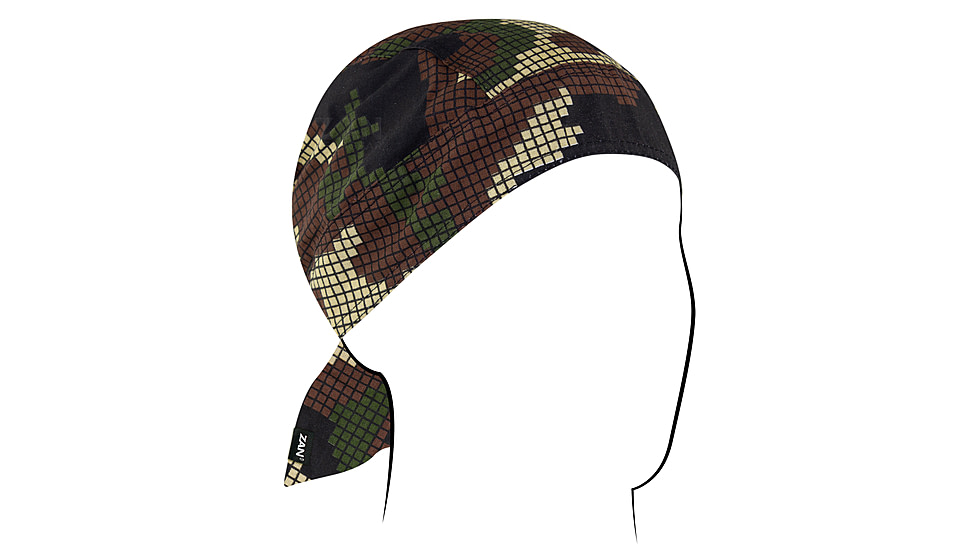 Zan Headgear Cotton Flydanna, One Size, Digi Woodland Camo, Z621