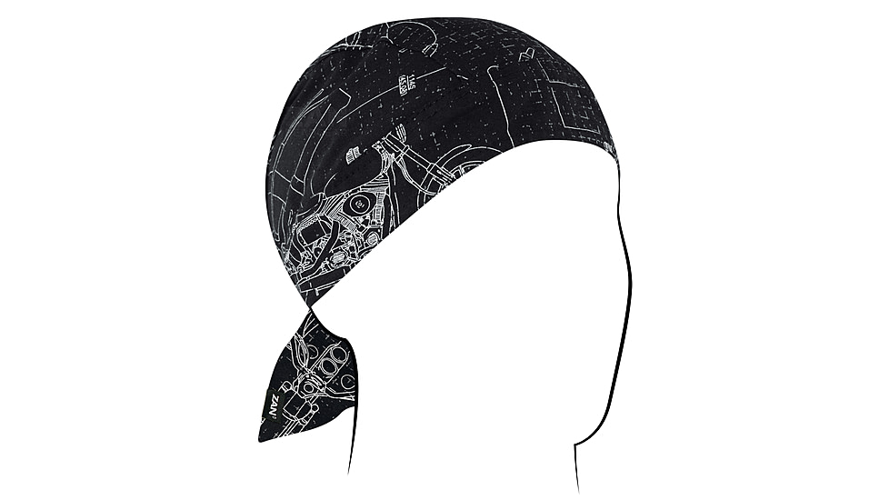 Zan Headgear Cotton Flydanna, One Size, Moto Blueprint, Z623