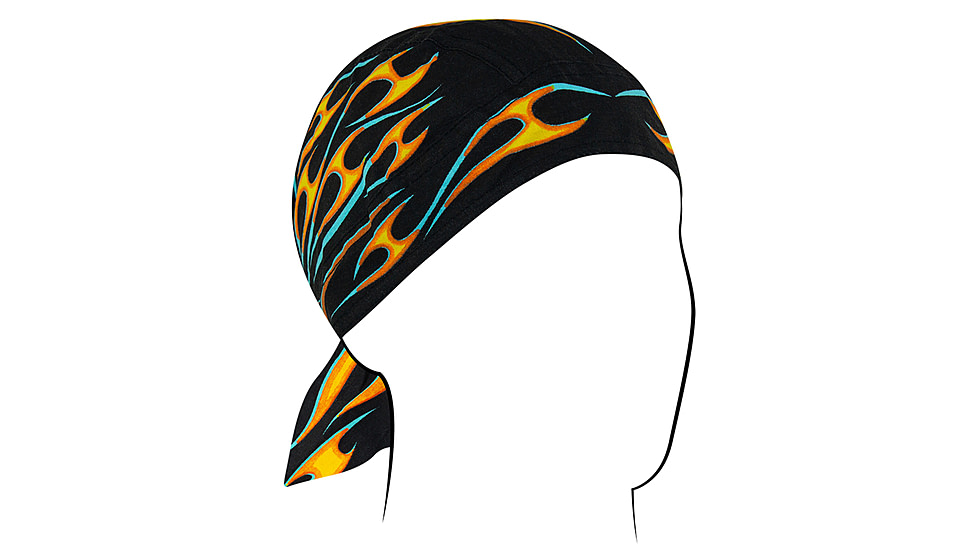 Zan Headgear Cotton Flydanna, One Size, Hot Rod Flame, Z435