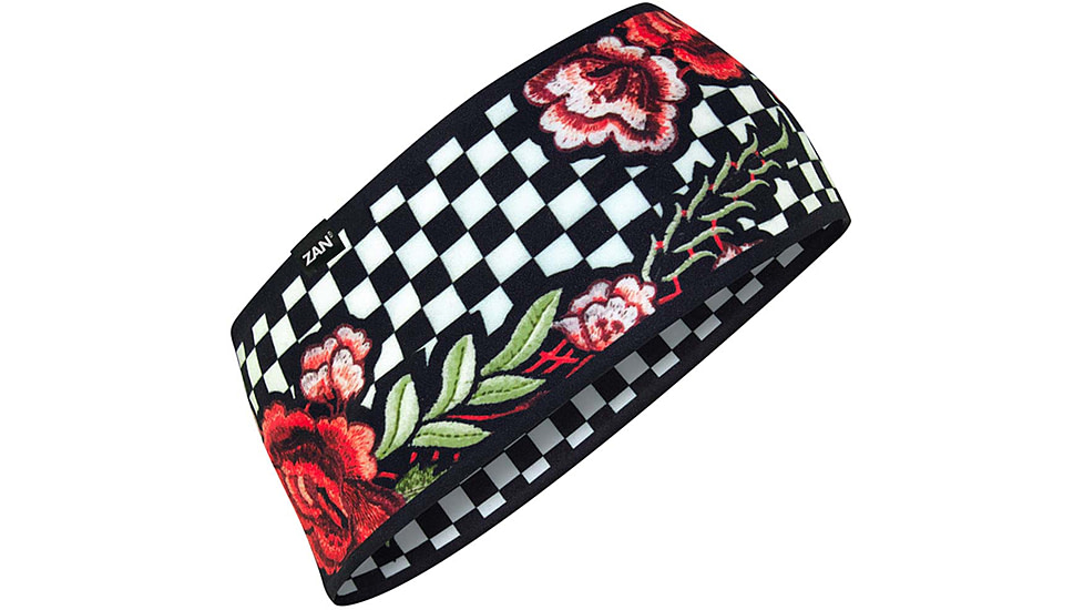 Zan Headgear SportFlex Headband, Checkered Floral, HBL421