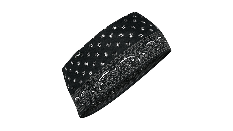 Zan Headgear SportFlex Headband, One Size, Black Paisley, HBL101
