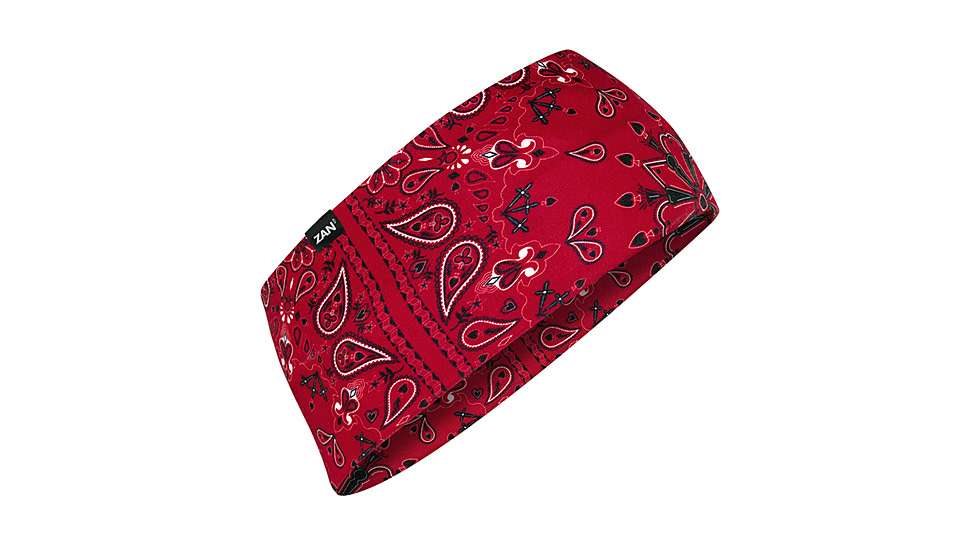 Zan Headgear SportFlex Headband, One Size, Red Paisley, HBL106