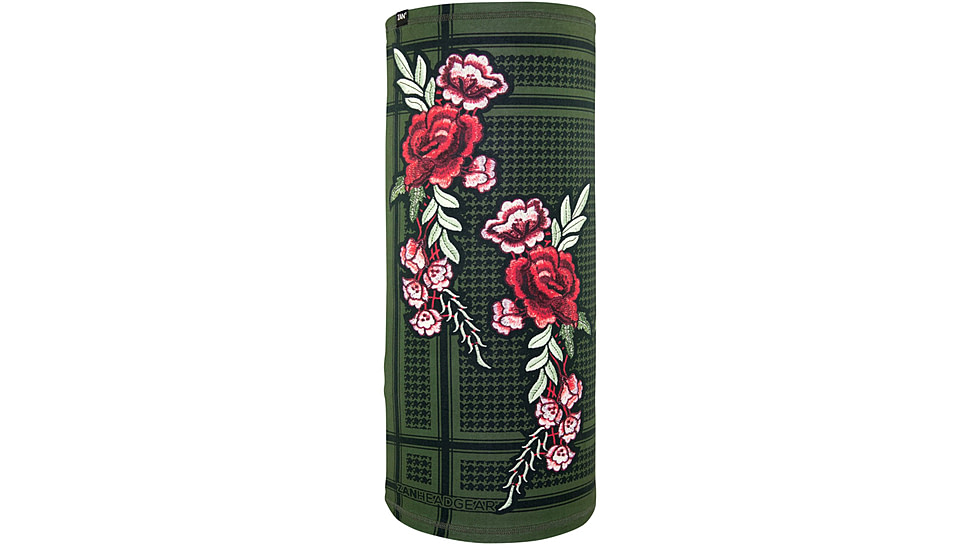 Zan Headgear Polyester Motley Tube, Floral Houndstooth, TL599