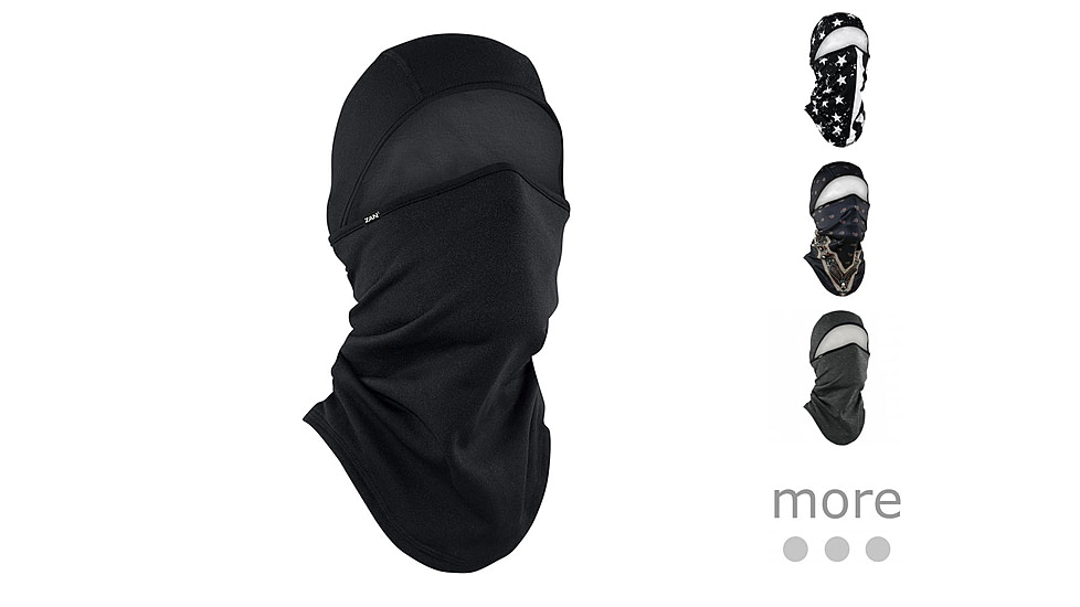 Zan Headgear Sportflex Series Balaclava, Black, Black and White Flag, Black/Orange, Charcoal Heather, Electric Skull, Hi-Viz Orange