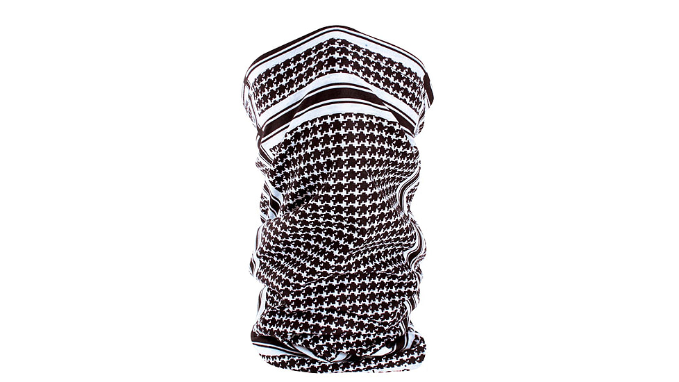 Zanheadgear Motley Tube, Polyester, Houndstooth, Blk &amp; Wht T235BW