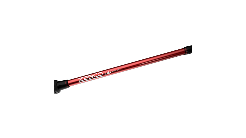 Zebco 33 Custom Z Spincast Reel and Rod Combo, 6ft 2-PC Fiberglass Rod w/ EVA Handle, QuickSet Anti-Reverse Reel w/ Bite Alert, Red, 33CZRD602MA.NS4