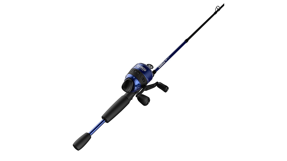 Zebco 33 CustomZ Spincast Reel and Rod Combo, 6ft 2-PC Fiberglass Rod w/ EVA Handle, QuickSet Anti-Reverse Reel w/ Bite Alert, Blue, 33CZBL602MA.NS4