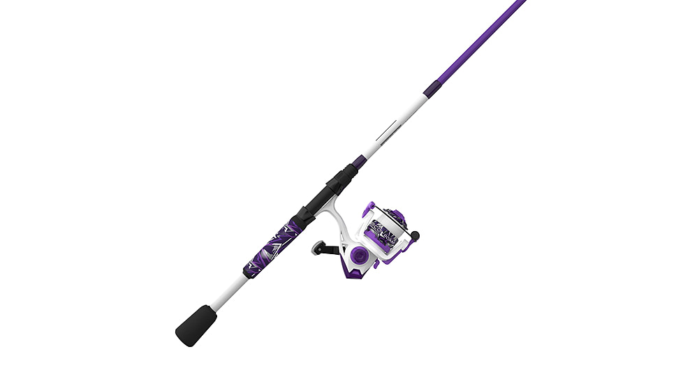 Zebco Roam Spinning Reel and Rod Combo, 6ft 2-PC Fiberglass Pole, Split ComfortGrip Handle, Soft-Touch Handle Knob, SZ 20 Reel, Purple, ROAMPR20602ML.NS3