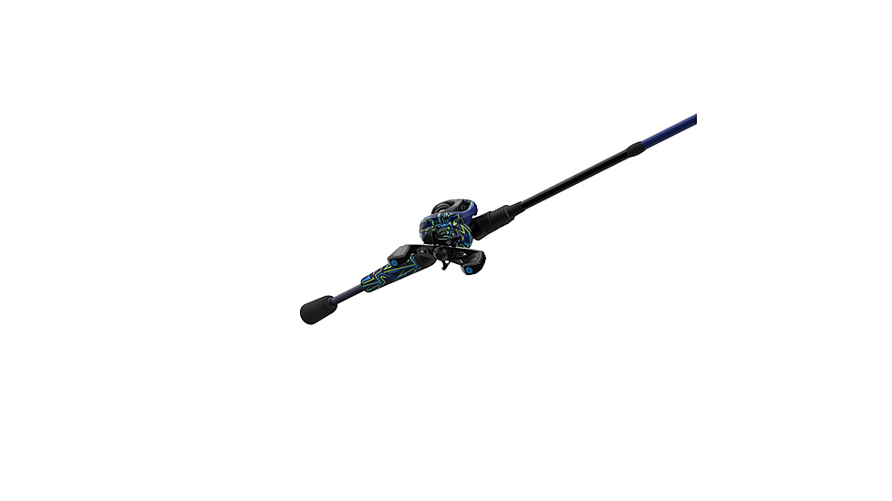 Zebco Roam Baitcast Reel and Rod Combo, 6ft 6in 2-PC Fiberglass Pole w/ Split-Grip MaxTac Handle, Lightweight Graphite Frame, RH Retrieve, Blue/Green, ROAMBG100662MH.NS3