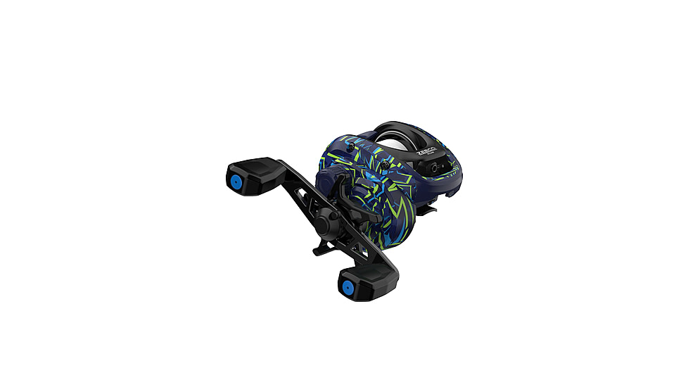 Zebco Roam Baitcast Reel and Rod Combo, 6ft 6in 2-PC Fiberglass Pole w/ Split-Grip MaxTac Handle, Lightweight Graphite Frame, RH Retrieve, Blue/Green, ROAMBG100662MH.NS3