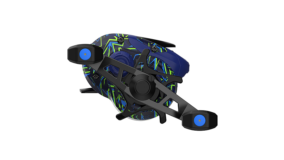 Zebco Roam Baitcast Reel and Rod Combo, 6ft 6in 2-PC Fiberglass Pole w/ Split-Grip MaxTac Handle, Lightweight Graphite Frame, RH Retrieve, Blue/Green, ROAMBG100662MH.NS3