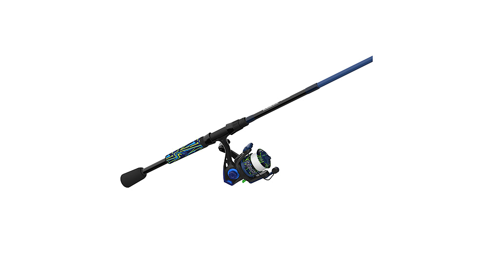 Zebco Roam Spinning Reel and Rod Combo, 6ft 6in 2-PC Fiberglass Pole, Split ComfortGrip Handle, Soft-Touch Handle Knob, SZ 30 Reel, Blue/Green, ROAMBG30662M.NS3