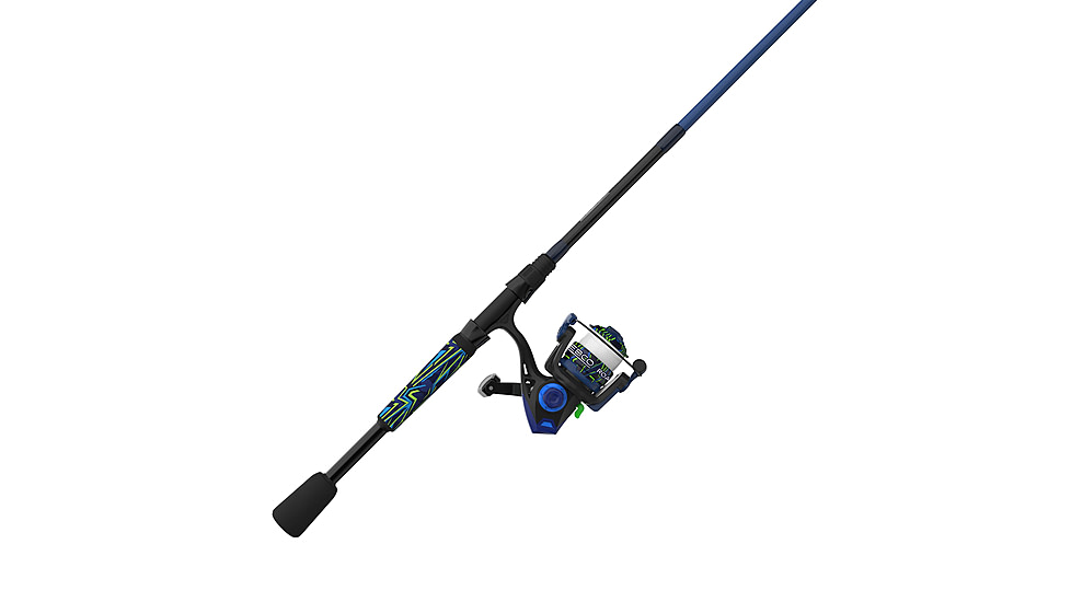 Zebco Roam Spinning Reel and Rod Combo, 6ft 6in 2-PC Fiberglass Pole, Split ComfortGrip Handle, Soft-Touch Handle Knob, SZ 30 Reel, Blue/Green, ROAMBG30662M.NS3