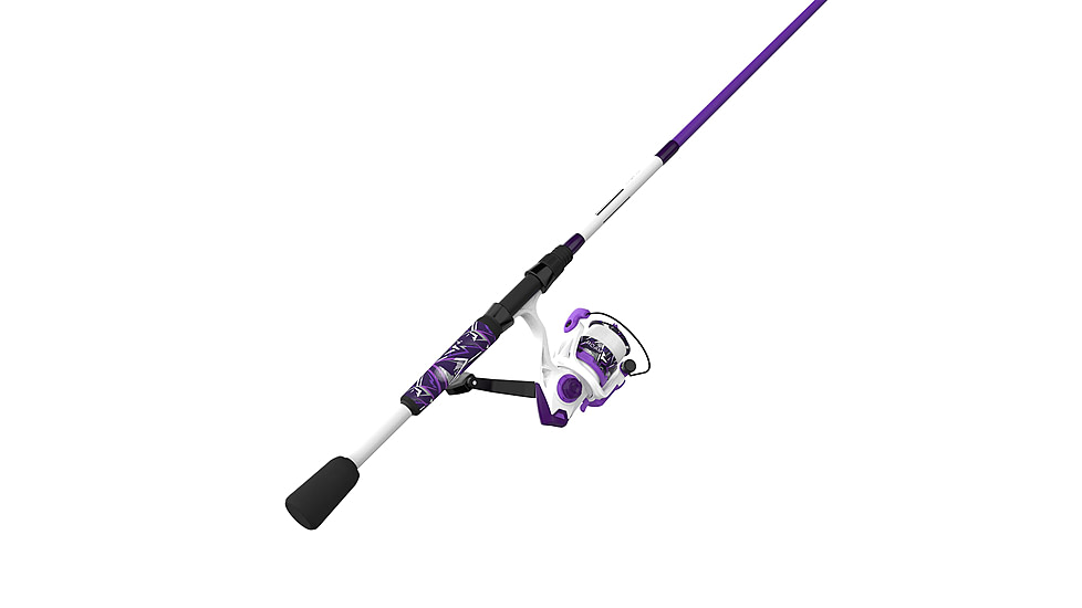 Zebco Roam Spinning Reel and Rod Combo, 6ft 6in 2-PC Fiberglass Pole, Split ComfortGrip Handle, Soft-Touch Handle Knob, SZ 30 Reel, Purple, ROAMPR30662M.NS3