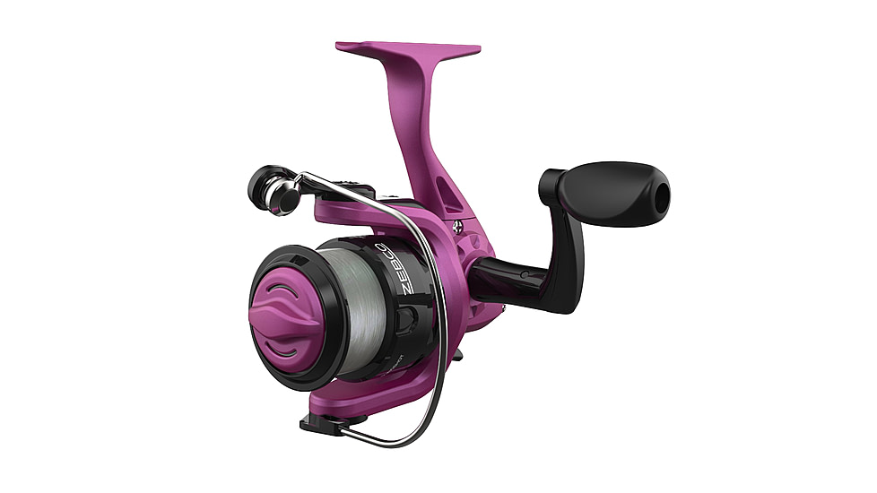 Zebco Slingshot Spinning Reel and Rod Combo, 6ft 2-PC Pole, SZ 20 Reel, Changeable Righ/Left Retrieve, Pre-Spooled w/ 8lb Zebco Cajun Line, Purple, SLSPPL602ML.NS4