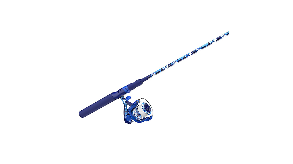 Zebco Splash Spinning Reel and Rod Combo, 6ft 2-PC Fiberglass Rod, Medium-Light, Moderate, SZ 20 Reel, 5.2-1 Ratio, 2-Bearings, All Metal Gears, Tidepool Blue, SPLTPB20602ML.NS4