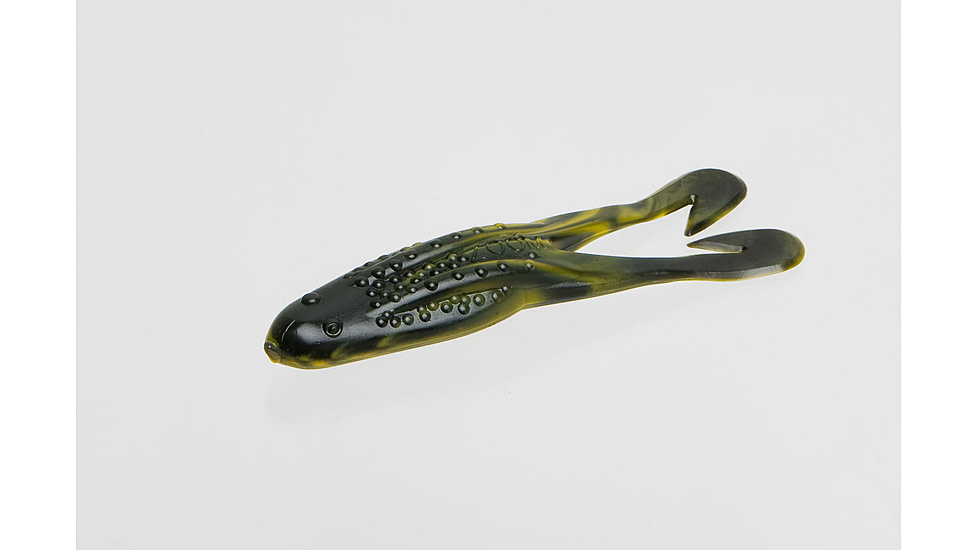 Zoom 0 Horny Toad Soft Bait, 5, 1/4in, Black Yellow Swirl, 83197
